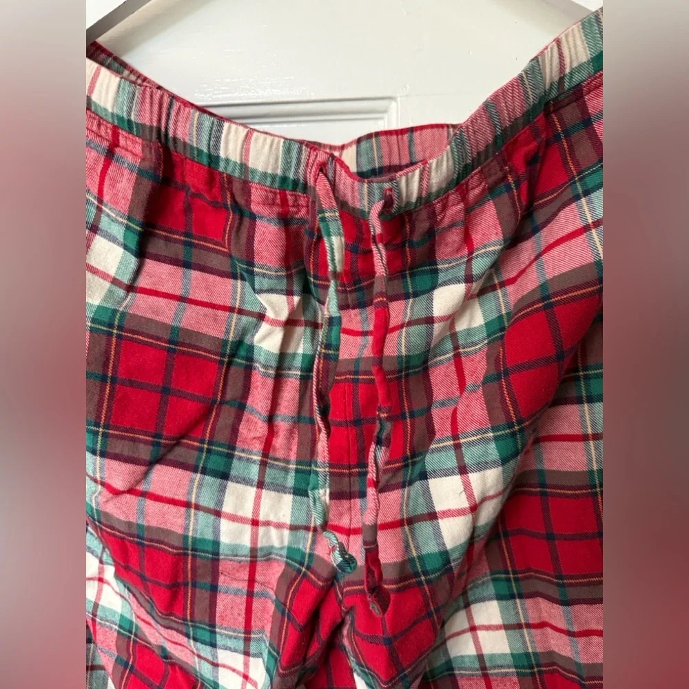 Hanna Andersson Red Holiday Plaid Adult Holiday Flannel Pajama Pants  L NWT